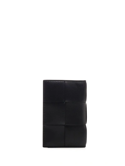 Shop Bottega Veneta Maxi Intrecciato Card Holder In Black