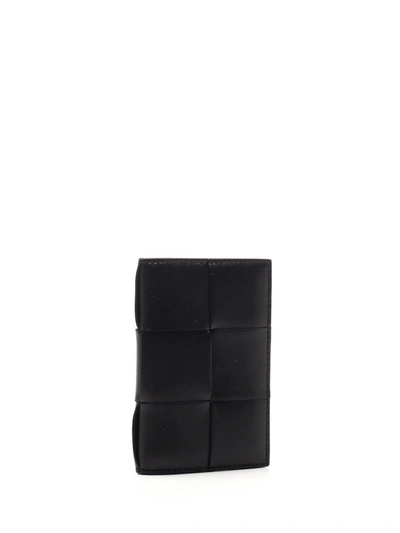 Shop Bottega Veneta Maxi Intrecciato Card Holder In Black