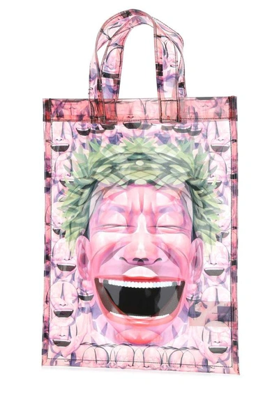 Shop Comme Des Garçons Shirt X Yiu Minjun Printed Tote Bag In Multi