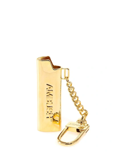 Shop Ambush Logo Lighter Case Keychain In Gold