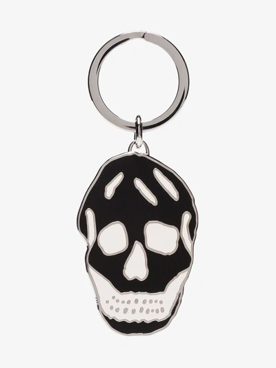Shop Alexander Mcqueen Skull Keyring In Black