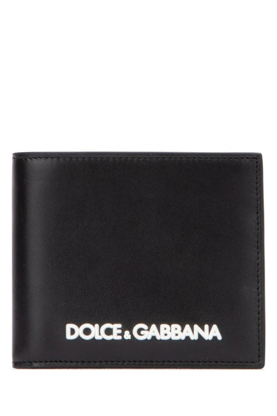 Shop Dolce & Gabbana Logo Bifold Wallet In Black