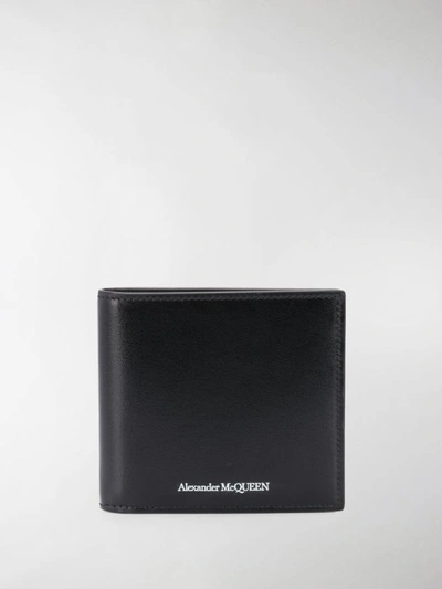 Shop Alexander Mcqueen Logo Print Cardholder In Black