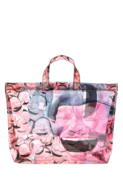 Shop Comme Des Garçons Shirt X Yue Minju Printed Tote Bag In Multi