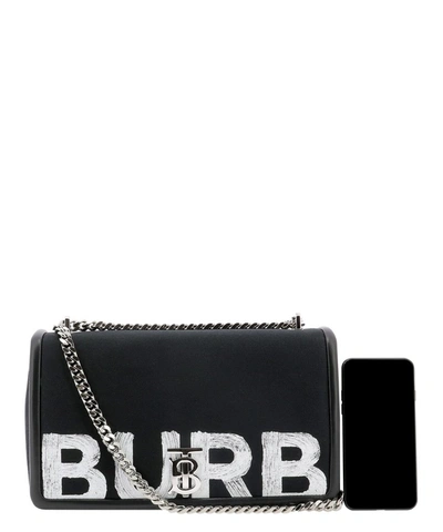 Shop Burberry Lola Shoulder Bag In Black