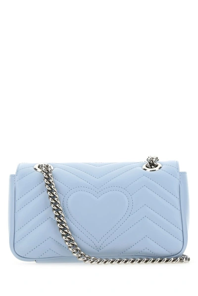Shop Gucci Gg Marmont Mini Shoulder Bag In Blue