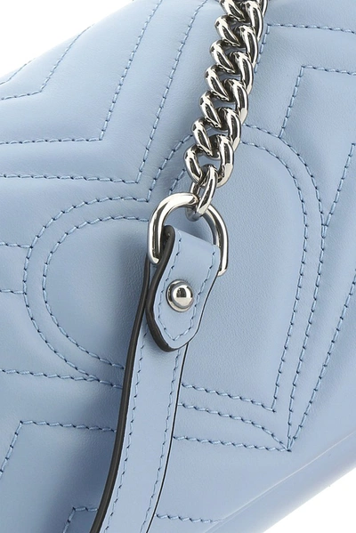 Shop Gucci Gg Marmont Mini Shoulder Bag In Blue