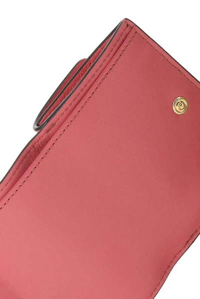 Shop Fendi Baguette Micro Trifold Wallet In Pink