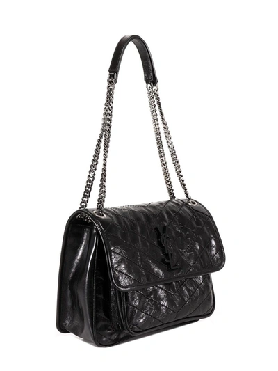 Shop Saint Laurent Niki Medium Shoulder Bag In Black