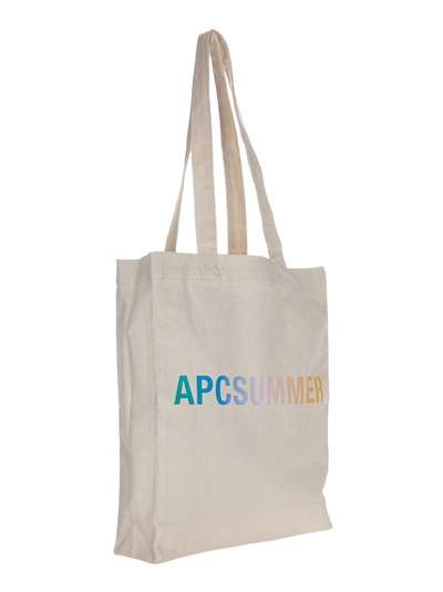 Shop Apc A.p.c. Lou Shopping Tote Bag In White