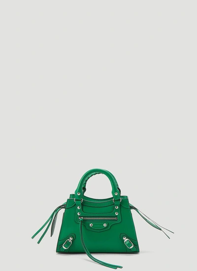 Shop Balenciaga Neo Classic City Mini Tote Bag In Green