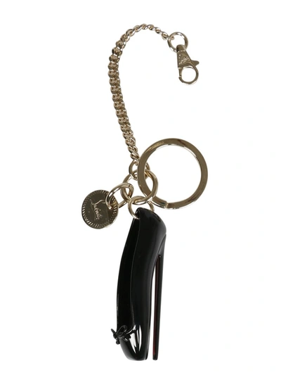 Shop Christian Louboutin Ballerina Key Ring In Black