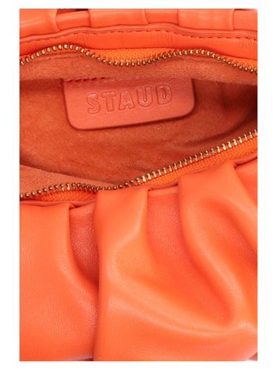 Shop Staud Bean Small Convertible Clutch Bag In Orange