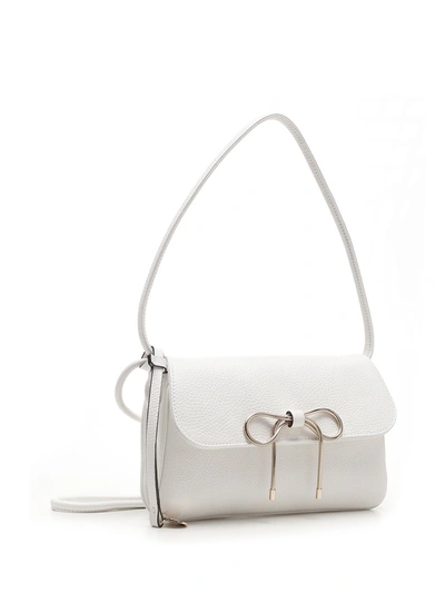 Shop Red Valentino Redvalentino Bow Detail Shoulder Bag In White