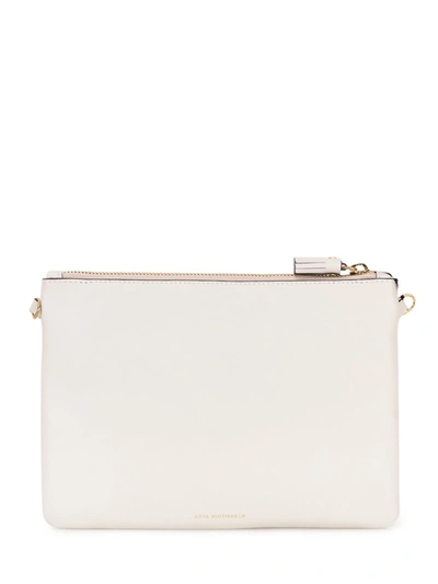 Shop Anya Hindmarch Kisses Patch Clutch Bag In White