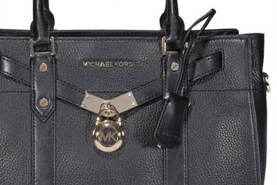 Shop Michael Michael Kors Nouveau Hamilton Large Tote Bag In Black