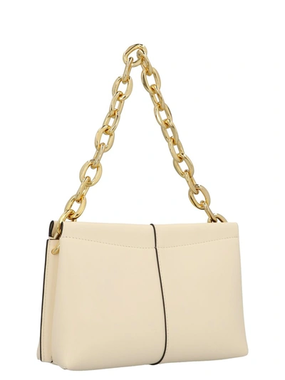 Shop Wandler Carly Mini Chain Shoulder Bag In White