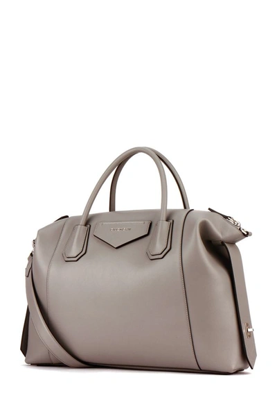 Shop Givenchy Antigona Soft Medium Tote Bag In Grey