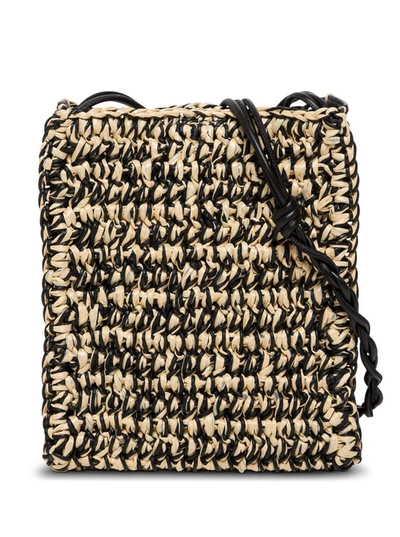 Shop Jil Sander Tangle Woven Shoulder Bag In Multi