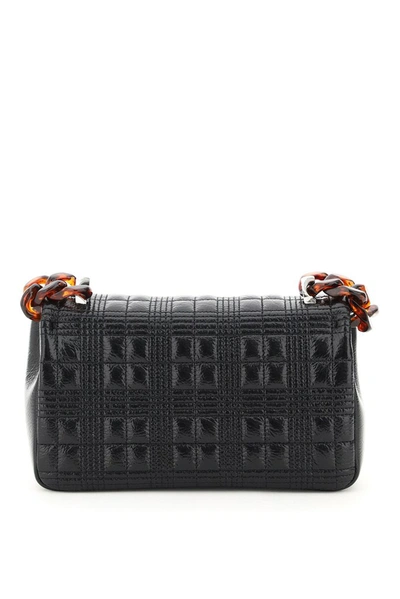 Shop Burberry Lola Quilted Small Shoulder Bag In Black