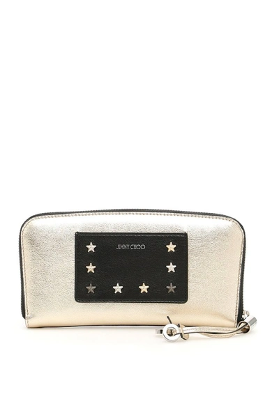 Shop Jimmy Choo Filipa Studded Wallet In Black