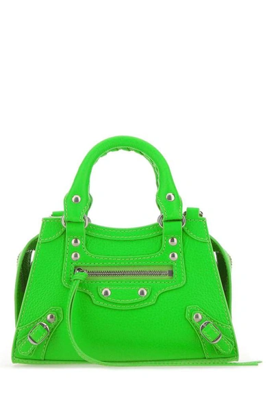 Shop Balenciaga Neo Classic City Nano Top Handle Bag In Green