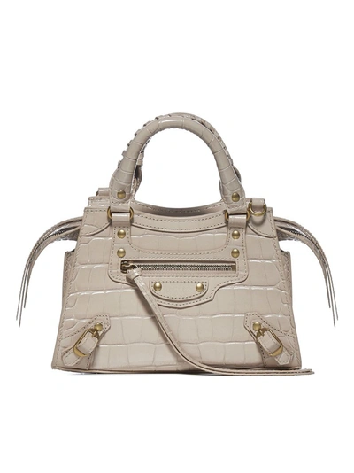 Shop Balenciaga Neo Classic City Mini Tote Bag In Beige