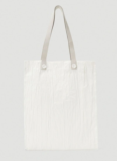 Shop Ader Error Crinkled Tote Bag In White