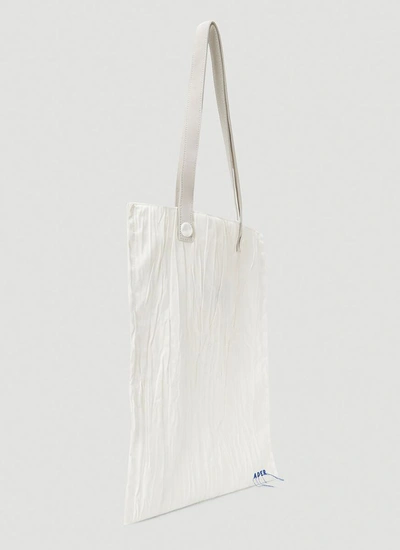 Shop Ader Error Crinkled Tote Bag In White