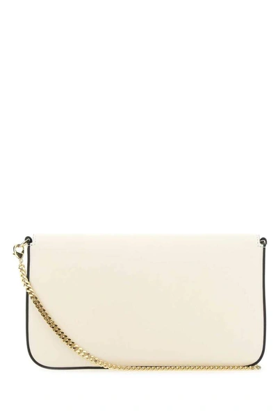 Shop Fendi Logo Chain Strap Shoulder Bag In White