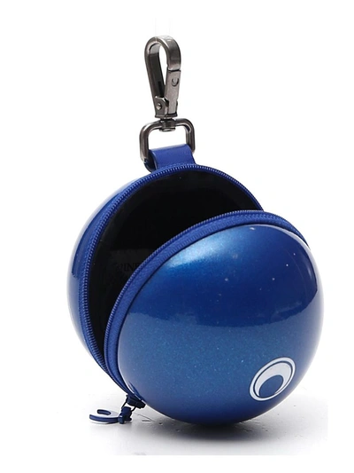 Shop Marine Serre Dream Ball Logo Print Keyring In Blue