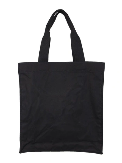 Shop Msgm Logo Print Tote Bag In Black