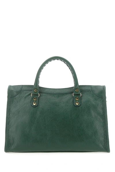 Shop Balenciaga Classic City Small Handbag In Green