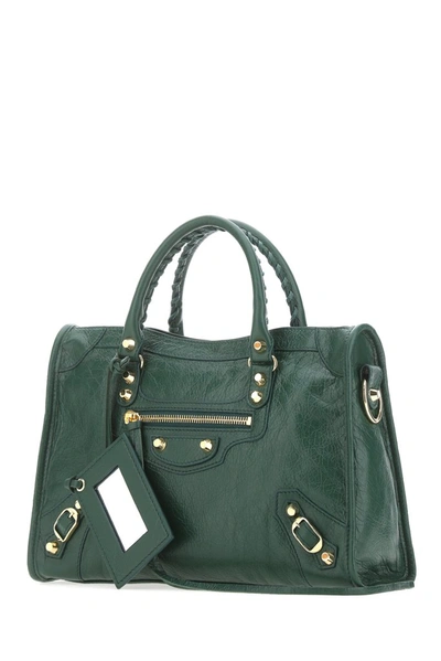 Shop Balenciaga Classic City Small Handbag In Green