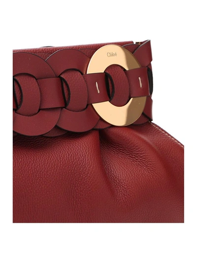 Shop Chloé Darryl Clutch Bag In Red