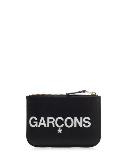 Shop Comme Des Garçons Wallet Huge Logo Wallet In Black