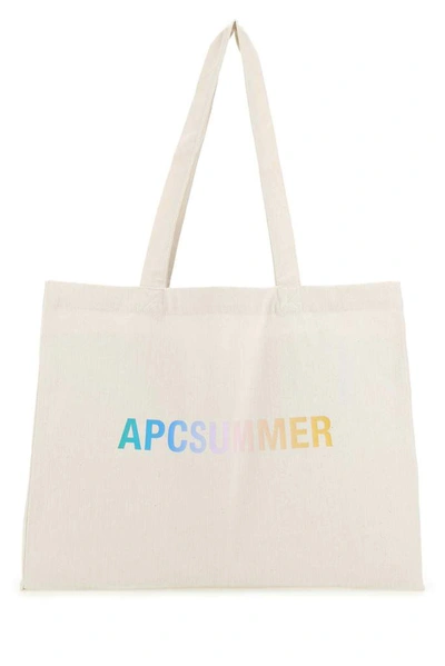 Shop Apc A.p.c. Diane Logo Tote Bag In White