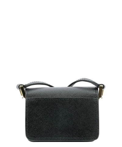 Shop Marni Trunk Nano Shoulder Bag In Black