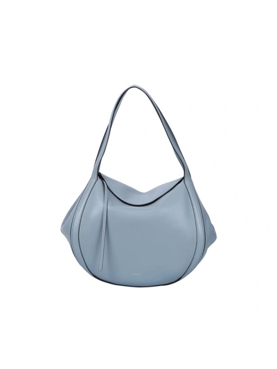 Shop Wandler Lin Foldover Tote Bag In Blue
