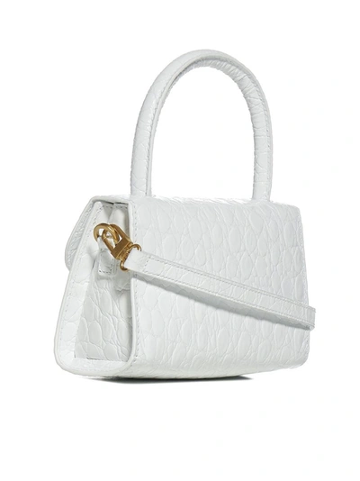 Shop By Far Mini Embossed Shoulder Bag In White