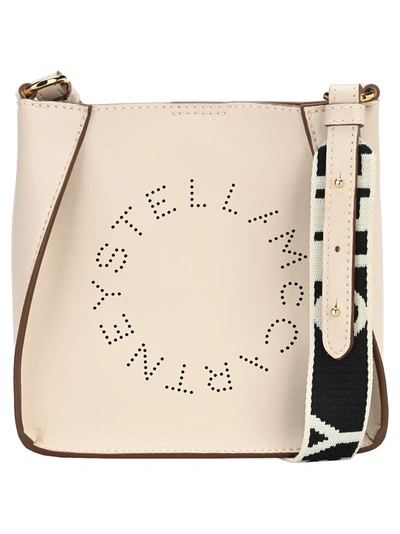 Shop Stella Mccartney Logo Mini Shoulder Bag In White