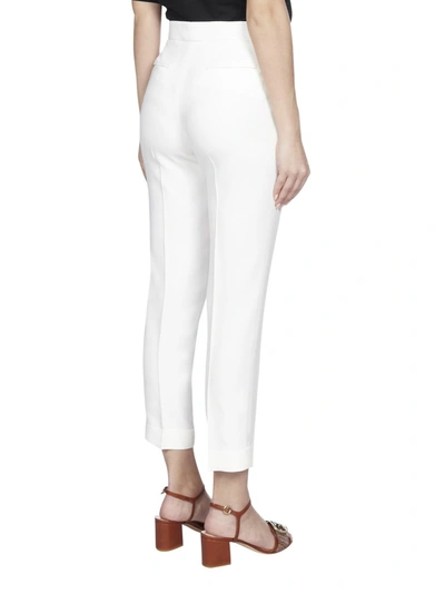 Shop Etro Cropped Chino Pants In White