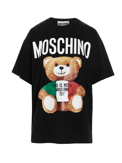 Shop Moschino Teddy Bear Logo Print T In Black