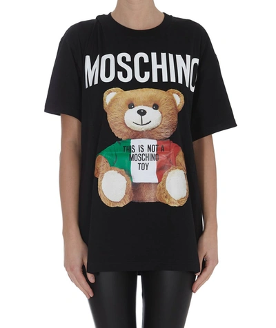 Shop Moschino Teddy Bear Logo Print T In Black