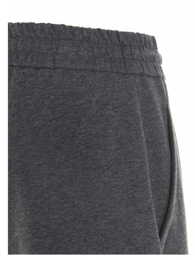 Shop Brunello Cucinelli Cropped Track Pants In Grey
