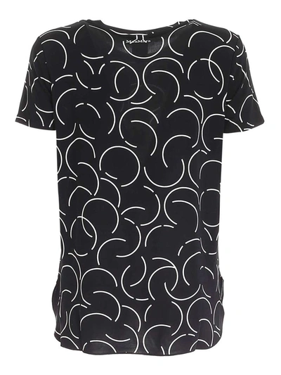 Shop Max Mara Beachwear Graphic Print Crewneck T In Black