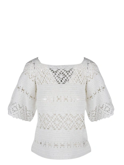 Shop Zimmermann Cassia Crochet Top In White