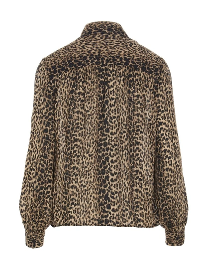 Shop Saint Laurent Leopard Print Blouse In Multi