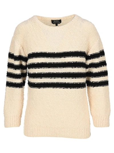 Shop A.p.c. Luzia Striped Knit Sweater In Multi