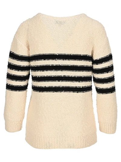 Shop Apc A.p.c. Luzia Striped Knit Sweater In Multi